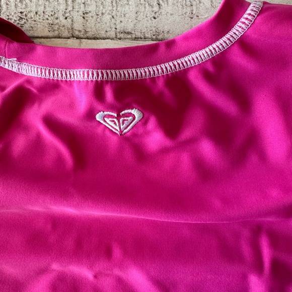 Roxy Floral Hawaiian Short Sleeve Rash Guard Pink - Picture 6 of 7